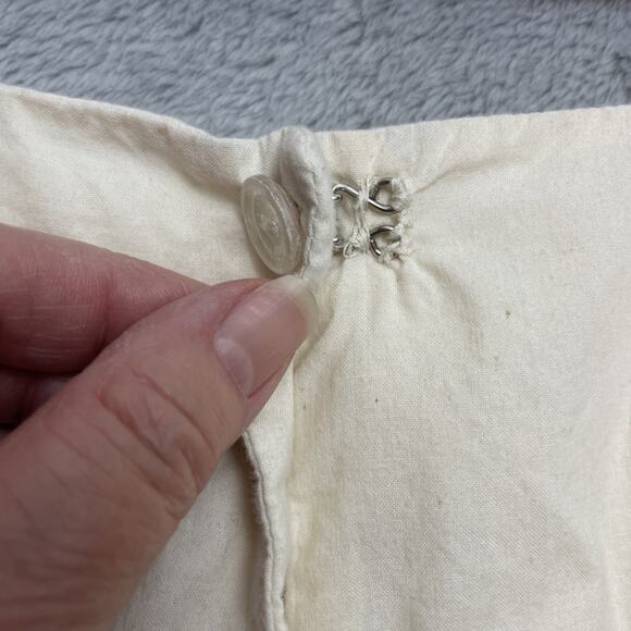 Handmade Wrap Pinafore Dress Womens‎ L/XL Cream Muslin Sleeveless Amish Modest - Picture 3 of 6